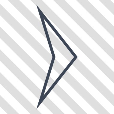 Ok ucu doğru vektör simgesi