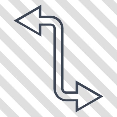 Eğri Exchange ok vektör simgesi