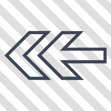 Yön sol vektör simgesi