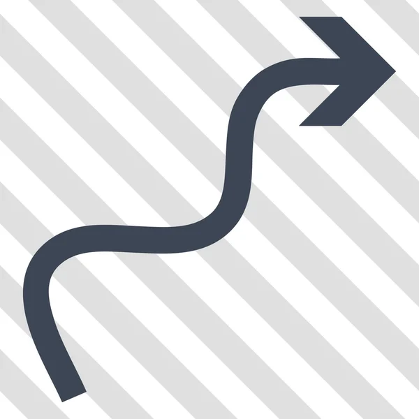 Curve Arrow Vector Icon — Stock Vector