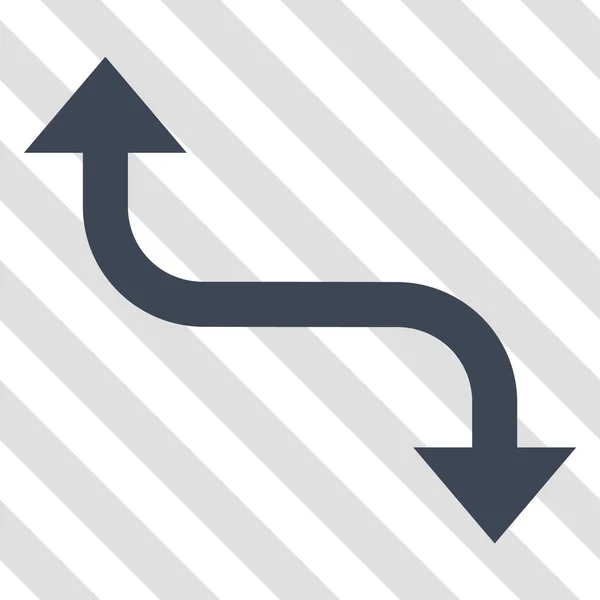 Icono de vector de flecha de curva opuesta — Vector de stock