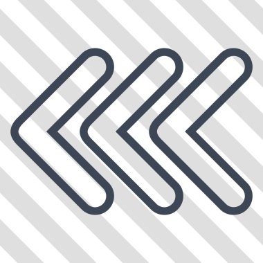 Üçlü işaretçi sol vektör simgesi