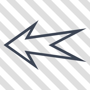 Ok sol vektör simgesi