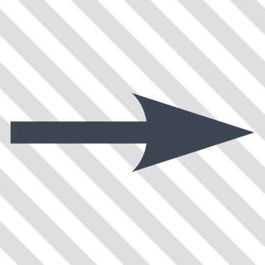 Keskin ok doğru vektör simgesi