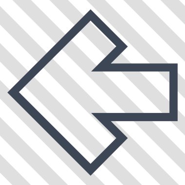 Ok sol vektör simgesi