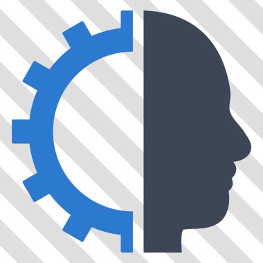 Cyborg dişli vektör simgesi