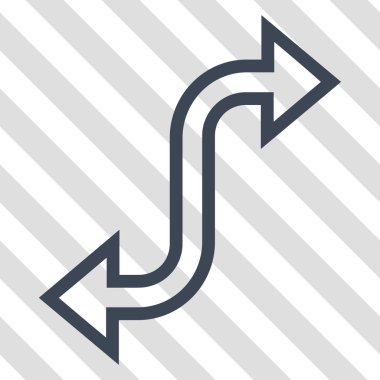 Eğri Exchange ok vektör simgesi