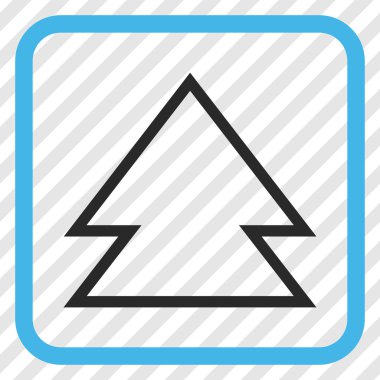 Yön yukarı vektör simgesi bir çerçeve içinde