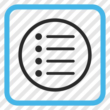 Öğeleri vektör simgesi bir çerçeve içinde