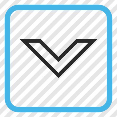 Vektör simgesi bir çerçeve içinde aşağı ok ucu