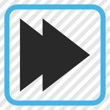 Doğru vektör simgesi bir çerçeve içinde hareket