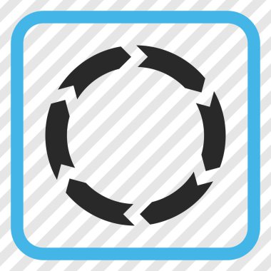 Dolaşım vektör simgesi bir çerçeve içinde