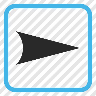 Ok ucu doğru vektör simgesi bir çerçeve içinde