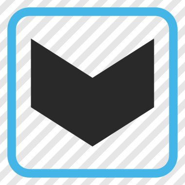 Vektör simgesi bir çerçeve içinde aşağı yön