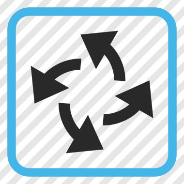 Santrifüj oklar bir çerçeve içinde simge vektör