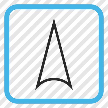 Vektör simgesi bir çerçeve içinde yukarı ok ucu