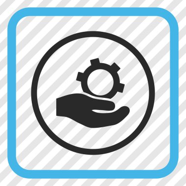 Bir çerçevedeki mühendislik hizmeti vektör simgesi