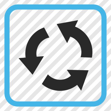 Geri dönüşüm vektör simgesi bir çerçeve içinde