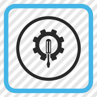 Bir çerçevedeki mühendislik vektör simgesi