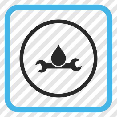 Sıhhi tesisat vektör simgesi bir çerçeve içinde