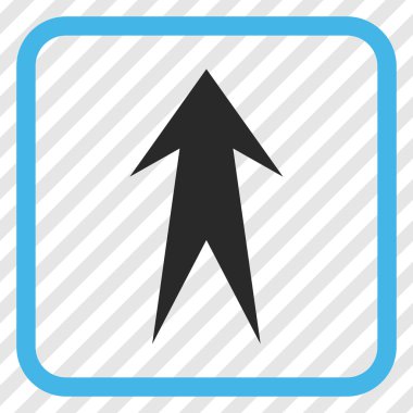 Vektör simgesi bir çerçeve içinde yukarı ok