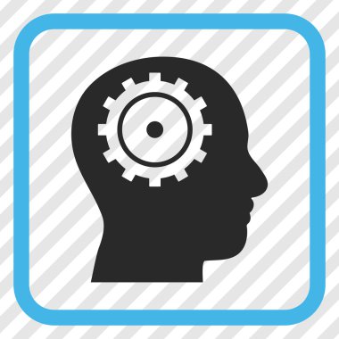 Akıl vektör simgesi bir çerçeve içinde