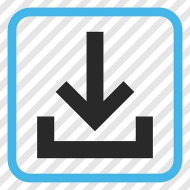 Gelen kutusu vektör simgesi bir çerçeve içinde