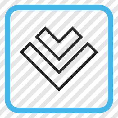 Vektör simgesi bir çerçeve içinde aşağı yön