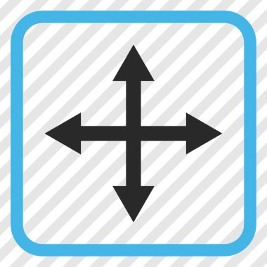 Genişletin okları vektör simgesi bir çerçeve içinde