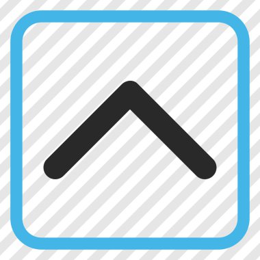 Yön yukarı vektör simgesi bir çerçeve içinde