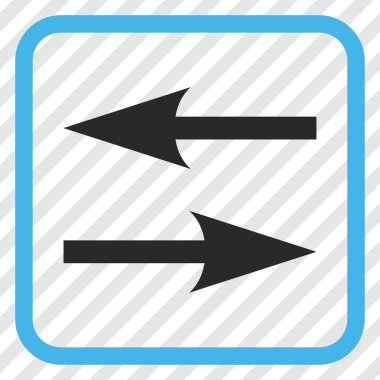 Yatay Exchange oklar bir çerçeve içinde simge vektör