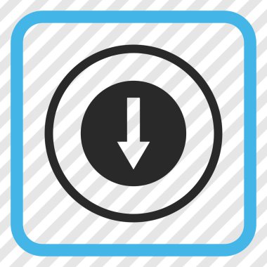 Bir çerçeve içinde yönlü ok vektör simgesi