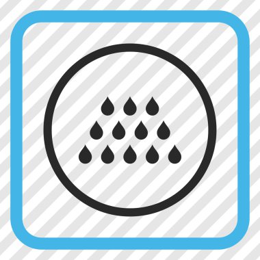 Damla vektör simgesi bir çerçeve içinde