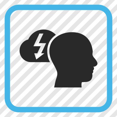 Beyin fırtınası vektör simgesi bir çerçeve içinde