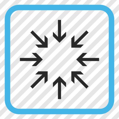 Basınç oklar bir çerçeve içinde simge vektör