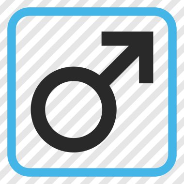 Erkek simge vektör simgesi bir çerçeve içinde