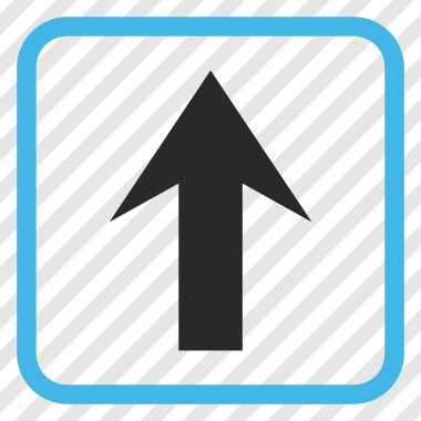 Vektör simgesi bir çerçeve içinde yukarı ok