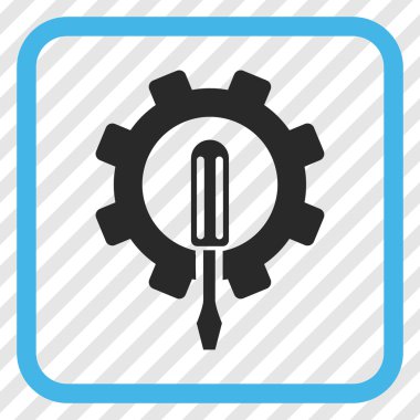 Bir çerçevedeki mühendislik vektör simgesi