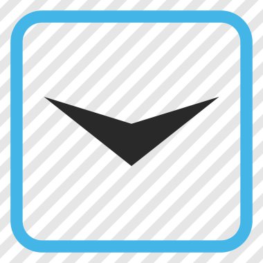 Vektör simgesi bir çerçeve içinde aşağı ok ucu