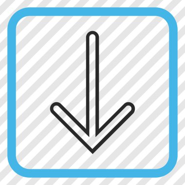 Vektör simgesi bir çerçeve içinde aşağı ok