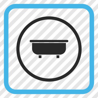 Küvet vektör simgesi bir çerçeve içinde