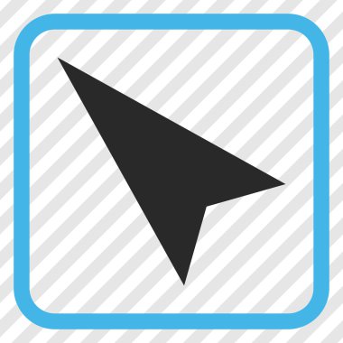 Ok ucu sol yukarı vektör simgesi bir çerçeve içinde