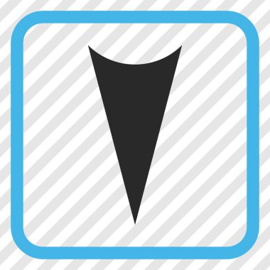 Vektör simgesi bir çerçeve içinde aşağı ok ucu