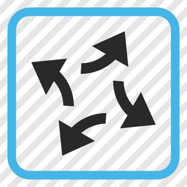 Santrifüj oklar bir çerçeve içinde simge vektör