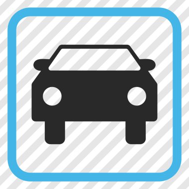 Araba vektör simgesi bir çerçeve içinde