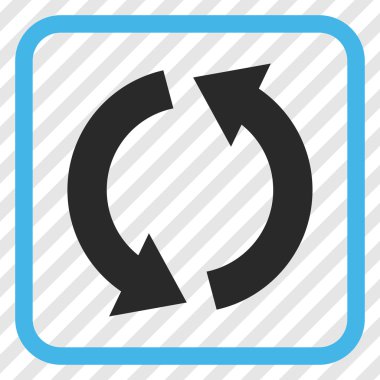 Geri dönüşüm vektör simgesi bir çerçeve içinde