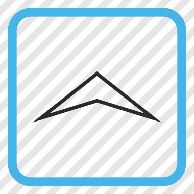 Vektör simgesi bir çerçeve içinde yukarı ok ucu