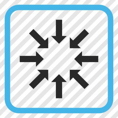 Daraltma okları vektör simgesi bir çerçeve içinde