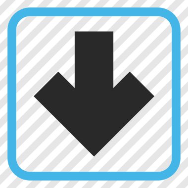 Vektör simgesi bir çerçeve içinde aşağı ok