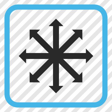 Genişletin okları vektör simgesi bir çerçeve içinde